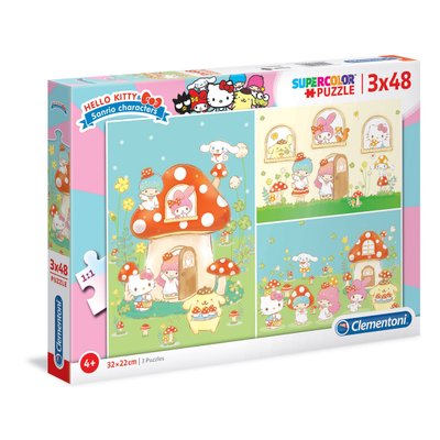 Puzzles SuperColor 3x48 pièces - Hello Kitty