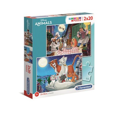 Puzzles SuperColor 2x20 pièces - Disney Animals