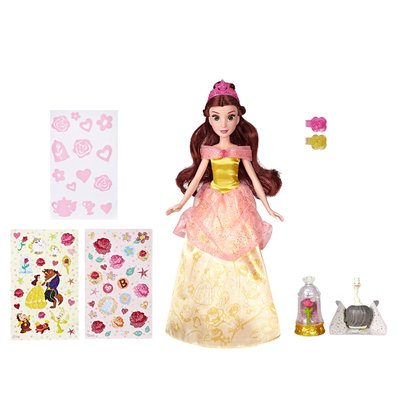 Disney Princesses La Belle et la Bête - Belle Robe enchantée et paillettes