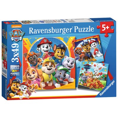 Puzzles 3x49 pièces  - Prêts à secourir La Pat'Patrouille