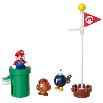 Coffret 5 Figurines Super Mario - Plaine du grand chêne