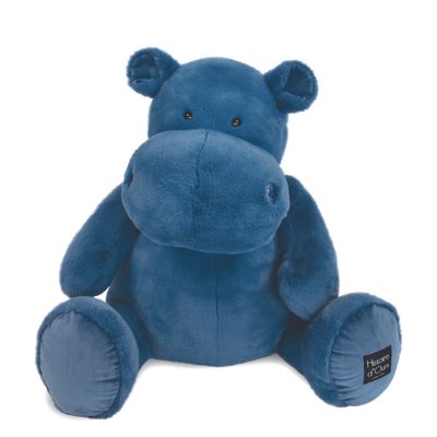 Peluche Hippo Hip'Blue Bleu Jean 85 cm