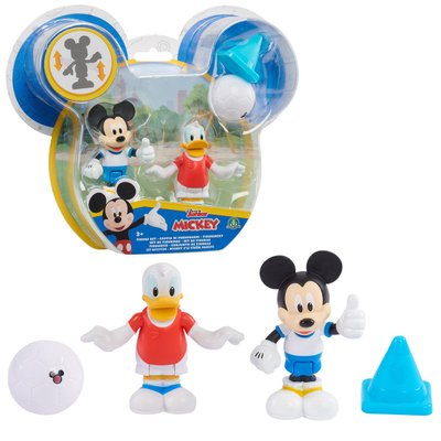 Mickey - Blister 2 figurines articulées 7,5 cm avec accessoires