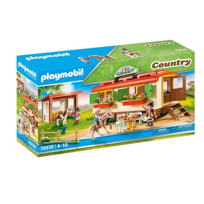 Box de poneys et roulotte Playmobil Country 70510