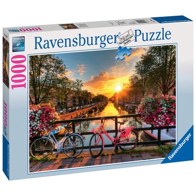 Puzzle 1000 pièces Ravensburger - Amsterdam à vélo