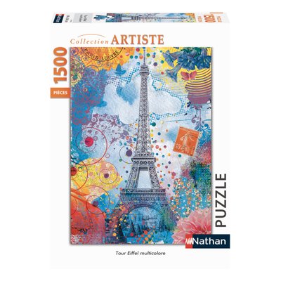 Puzzle 1500 Pièces Nathan - Tour Eiffel Multicolore