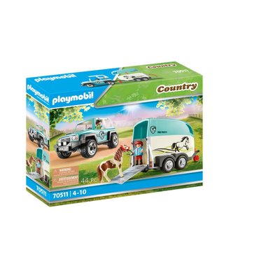 Voiture et van pour poney Playmobil Country 70511