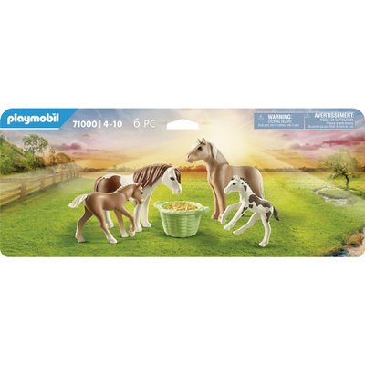 2 poneys islandais et poulains Playmobil Country 71000