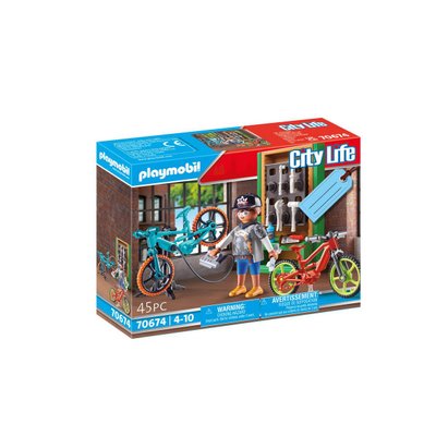 Set cadeau atelier de réparation de vélos -  Playmobil City Life 70674