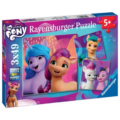 3 Puzzles 49 Pièces Ravensburger - Magnifiques poneys - My Little Pony