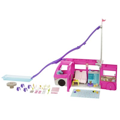 Barbie - Mega Camping Car Transformable