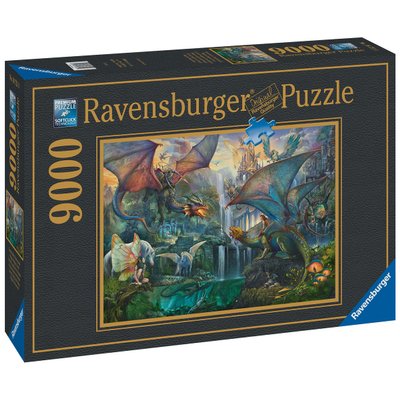 Puzzle 9000 pièces Ravensburger Forêt magique et dragons
