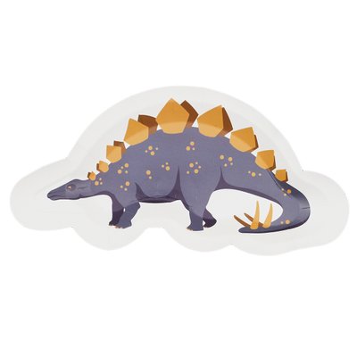 6 assiettes en carton dinosaure