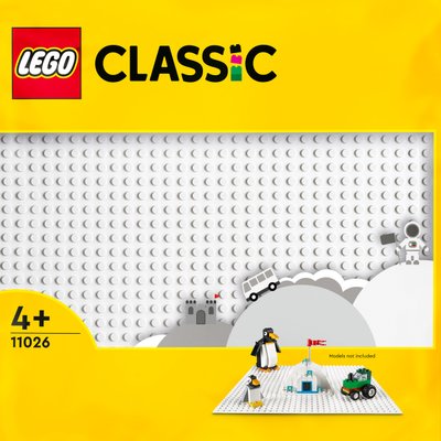 La plaque de construction blanche LEGO CLASSIC 11026