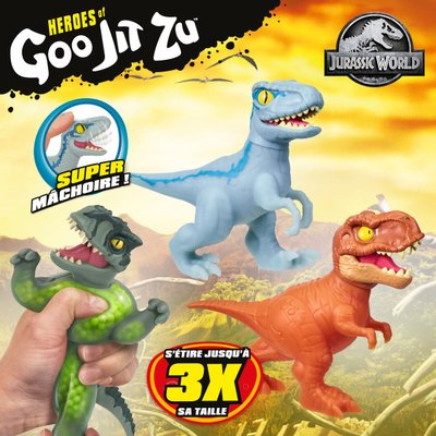 Coffret 3 Dinosaures Jurassic World Goo Jit Zu