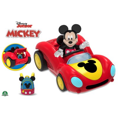 Mickey - Véhicule + Figurine 7,5 cm articulée
