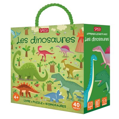 Les dinosaures - Livre + Puzzle 40 pièces