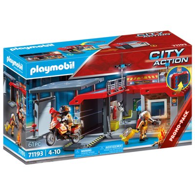 Caserne Pompiers transportable Playmobil City Action 71193