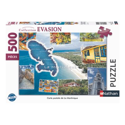 Puzzle 500 pièces Carte postale de la Martinique
