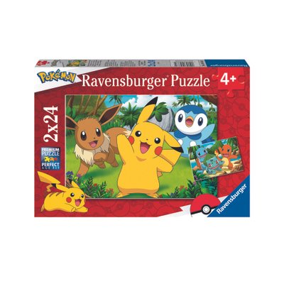 Puzzle 2x24 pièces Pikachu Pokemon