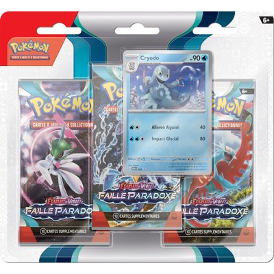 Pack de 3 boosters Pokémon Ecarlate et Violet Faille Paradoxe