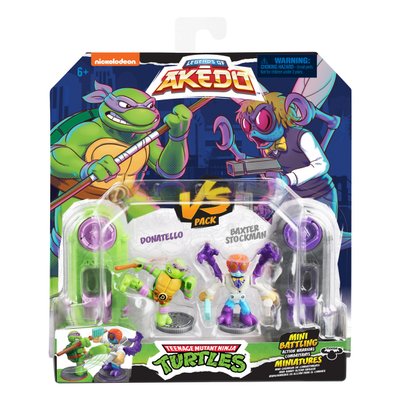 Akedo Tortues Ninja mini battle duel Donatello vs Baxter Stockman