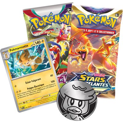 Pokémon - Destinée de Paldéa (EV045) - Pack 3 boosters + autocollant  réajustables - Le Cercle du Jeu