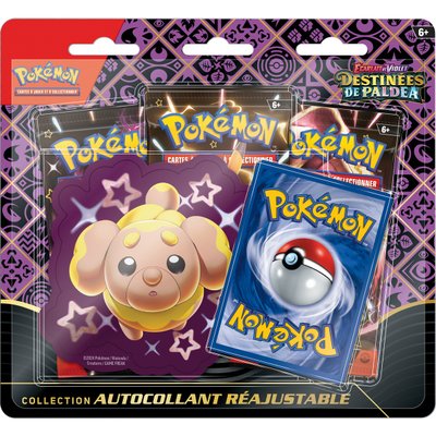 Pokémon pack booster Ecarlate et violet collection autocollant ajustable - Pâtachiot, Toutombe ou Grondogue chromatique