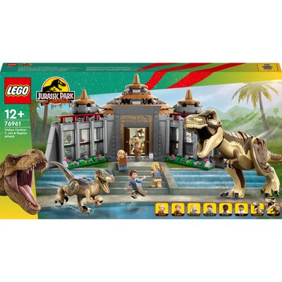 Le centre des visiteurs : l’attaque du T. rex et du vélociraptor - Lego Jurassic World 76961