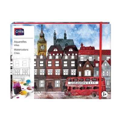 Aquarelle jolies villes