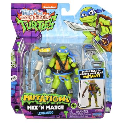 Figurine articulée 12 cm Tortues Ninja mutations Mix & Match - Leonardo