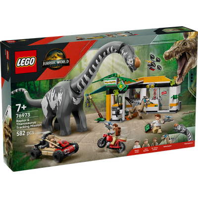 La Poursuite du Vélociraptor et du Titanosaure, LEGO® Jurassic World  76973