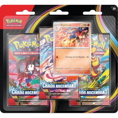Pack de 3 boosters Pokemon - Mega Evolution Chaos Ascendant