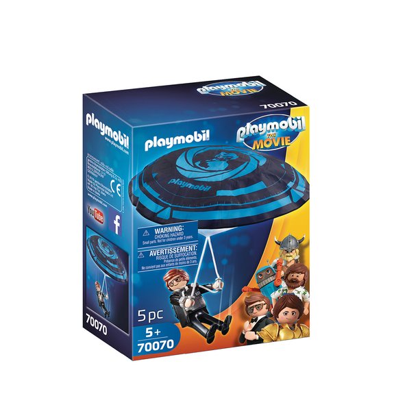 V REX DASHER AVEC PARACHUTE PLAYMOBIL THE MOVIE 70070