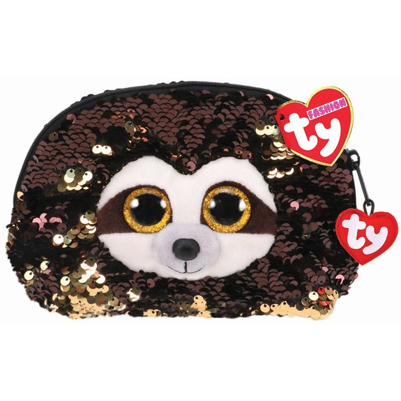 Pochette Accessoire Peluche Sequins 12 cm - Dangler Le Paresseux