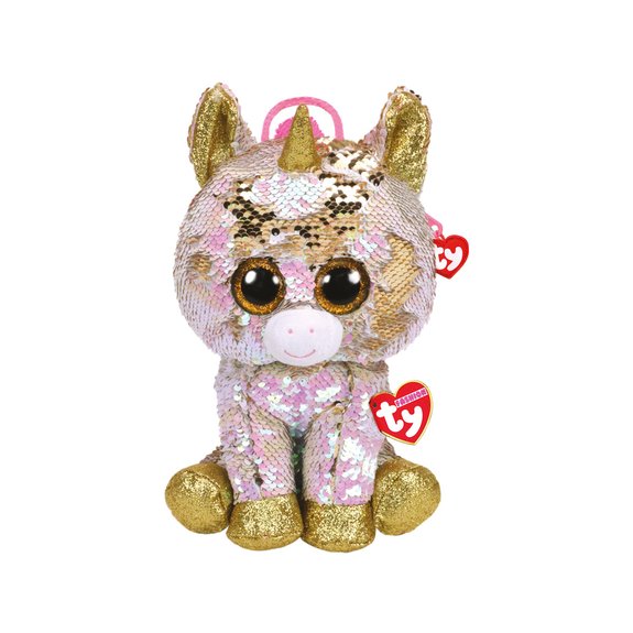 Sac à Dos Peluche Sequins 30 cm - Fantasia La Licorne