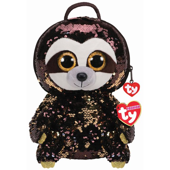 Sac à Dos Peluche Sequins 30 cm - Dangler Le Paresseux