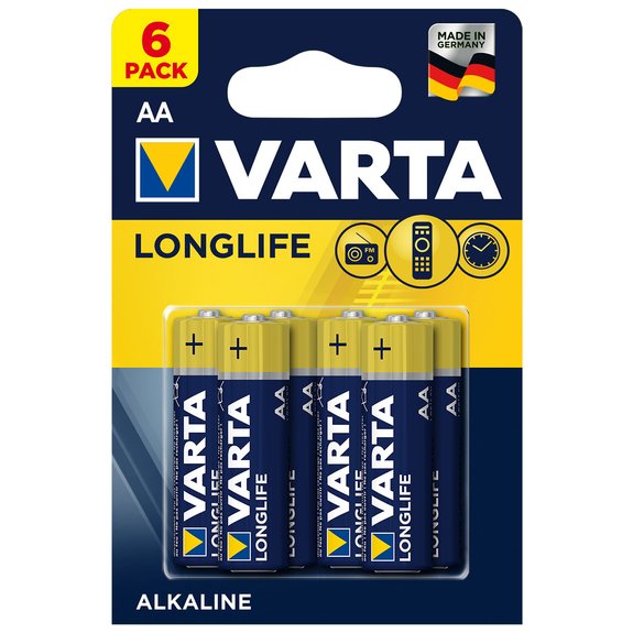 Varta - Pile Alcaline - AA x 6 - Longlife (LR6)
