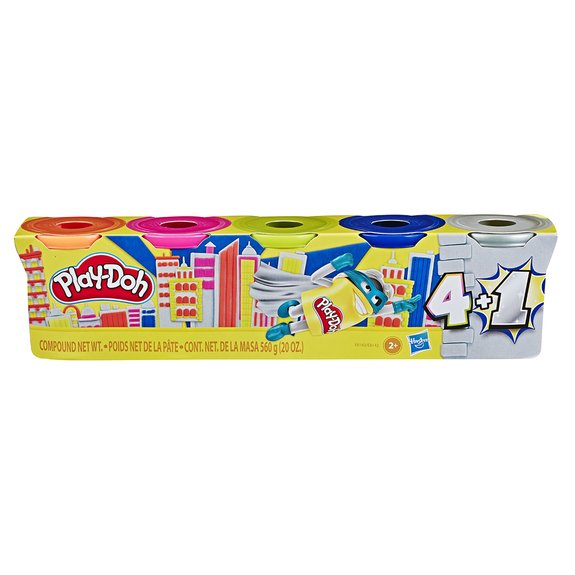 Coffret Play-Doh 5 pots or ou argent
