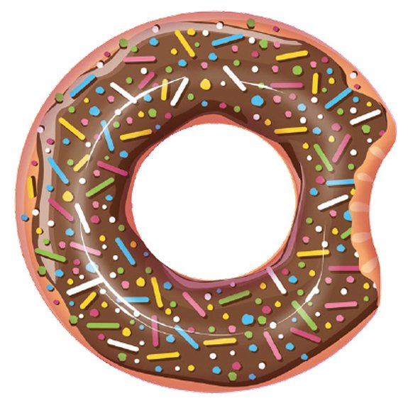 Bouée gonflable Donut 1,07 m fraise ou chocolat