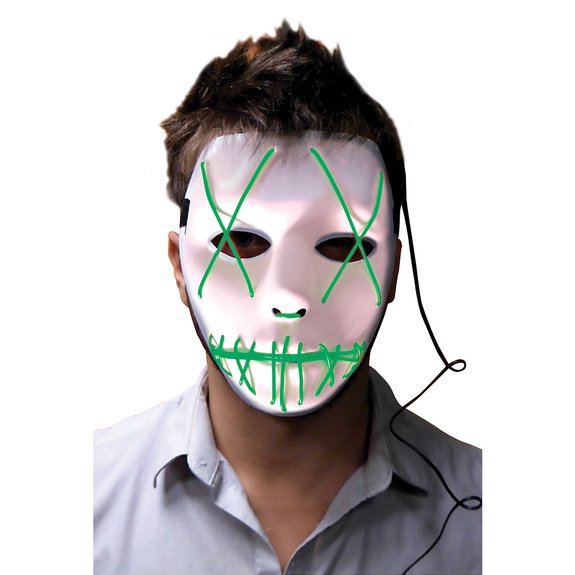 Masque mort lumineux vert