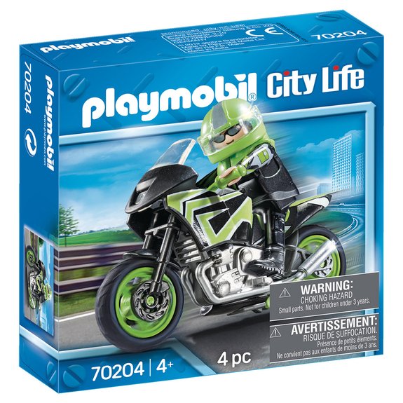 Pilote et moto Playmobil City Life 70204