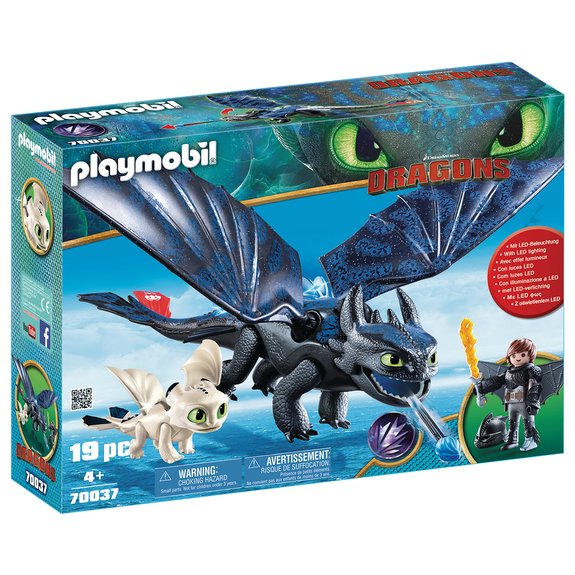 Krokmou et Harold avec bébé dragon Playmobil Dragons 70037