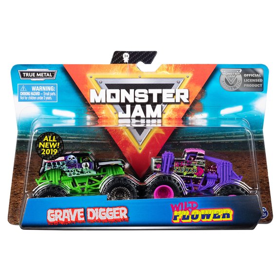 Monster Jam - Pack 2 Véhicules Monster Trucks - Echelle 1:64