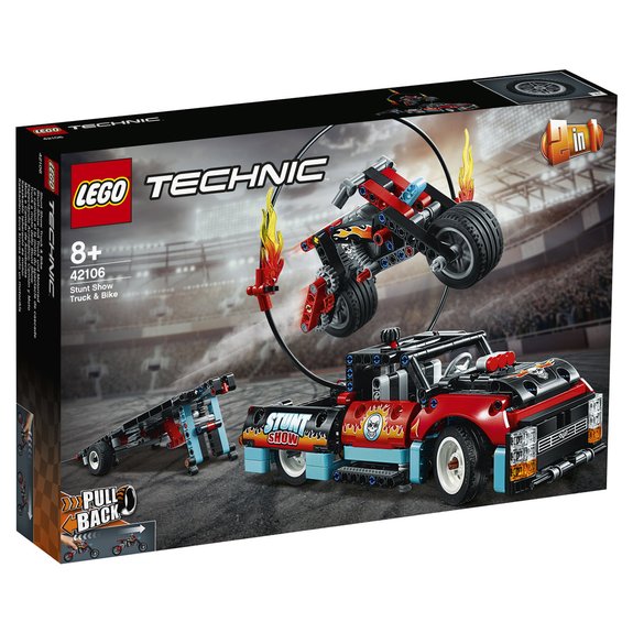 Le spectacle de cascades du camion et de la moto LEGO Technic 42106