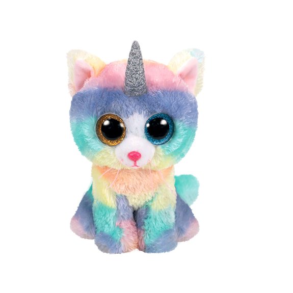 Peluche Beanie Boo's - Heather le chat licorne 40 cm