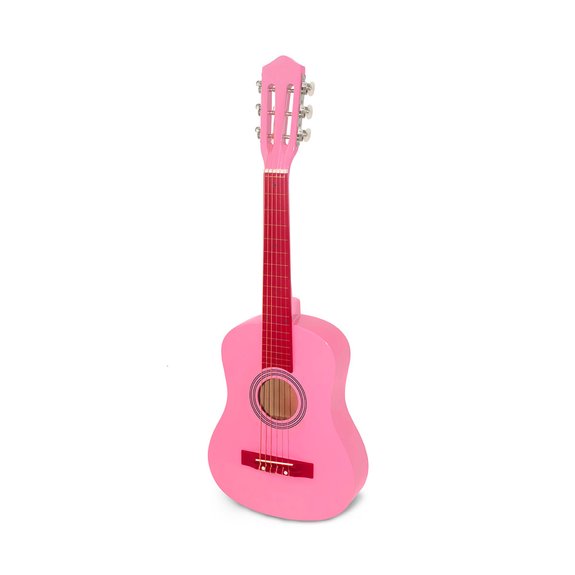 Guitare rose en bois 80 cm