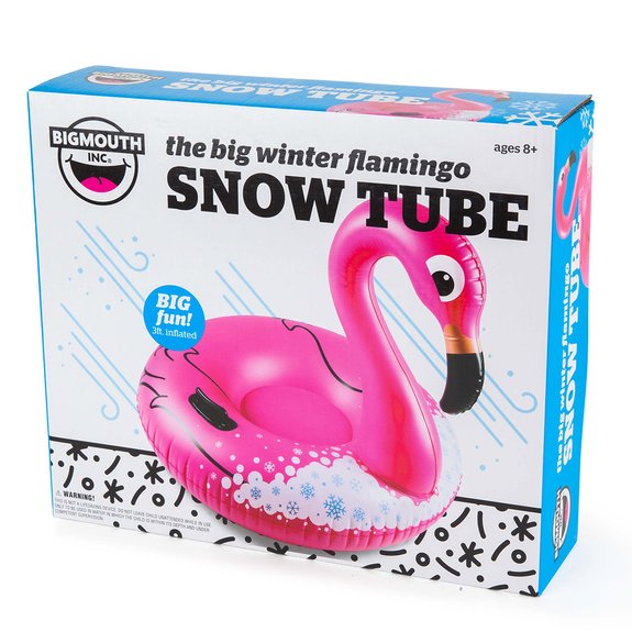 Luge gonflable Flamant Rose