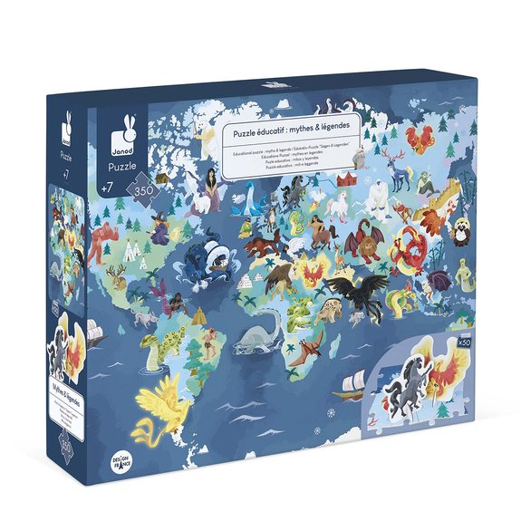 Puzzle éducatif géant 350 pièces - mythes et légendes du monde