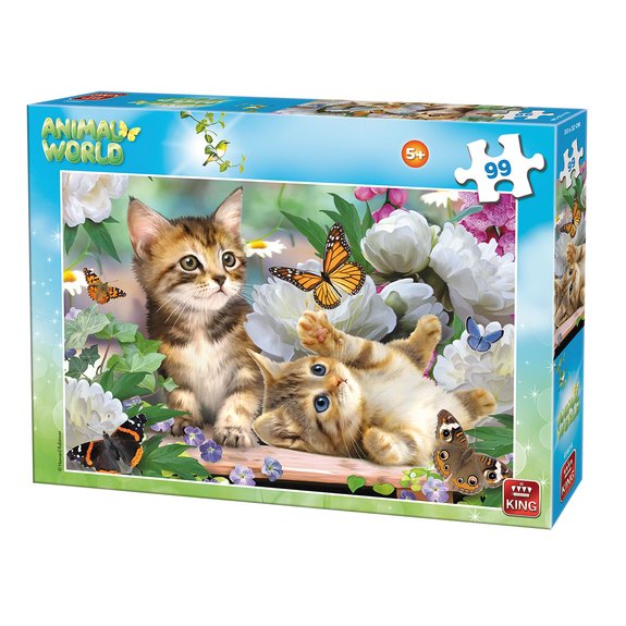 Puzzle 99 pièces King Animal World Collection - Chatons